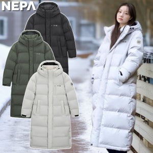 네파 롱패딩 역시즌 남여공용 오리털 구스 파카 방풍 보온 롱패딩