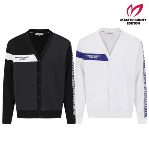 마스터바니 골프웨어 남성 골프 가디건 방풍 MIX 브이넥 니트 E1SD307