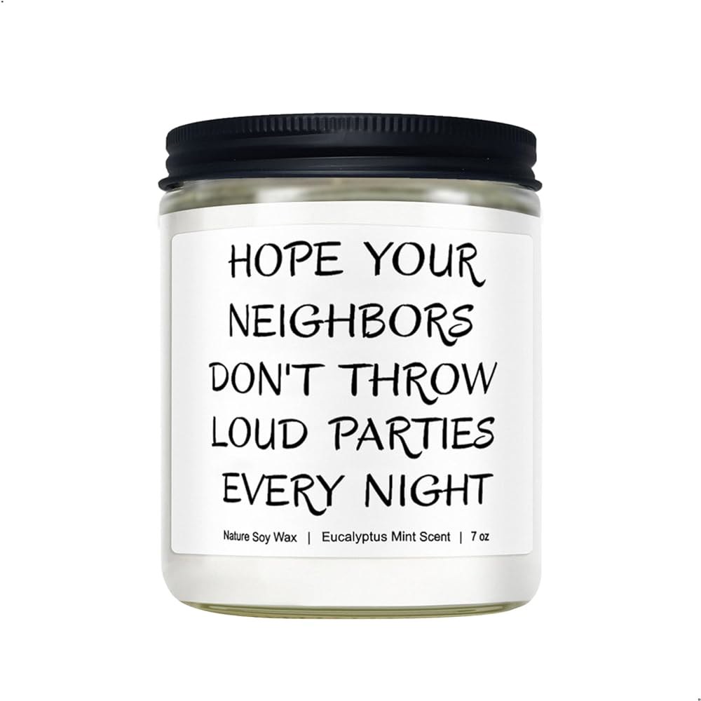 숨겨진 메시지가 담긴 트릴빅스 재미있는 향초 집을 위한 집들이 선물 데코 퍼스트 아파트 필수품 스트레스 해소 힐링 캔들 유칼립투스 민트 소이 왁스 Eucalyptus Mint