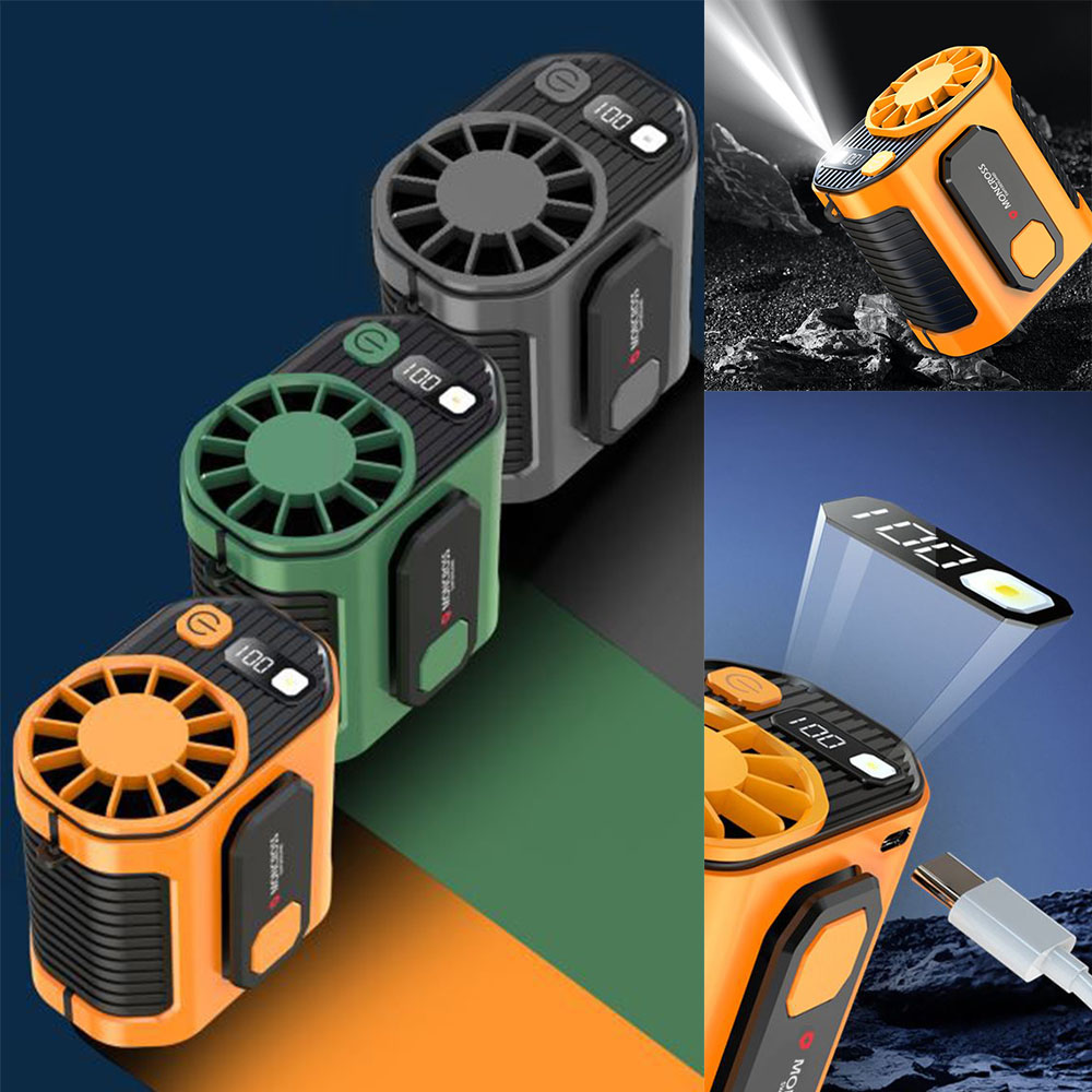 휴대용 허리 선풍기 무더위 여름 클립형 미니 손풍기