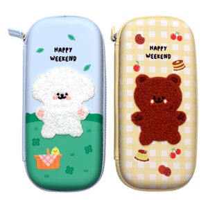 모닝글로리 와펜 하드케이스 학생 캐릭터 필통 2단 메시포켓