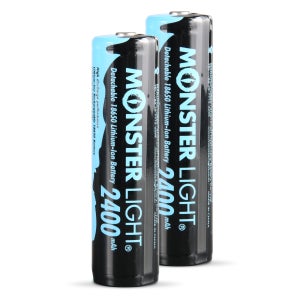 몬스터라이트 18650 리튬 이온 충전 배터리 2400mAh 보호회로 내장