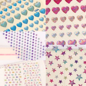 행복한고민 3D 입체 크리스탈 보석 비즈 스티커 4매 다꾸 다이어리꾸미기스티커