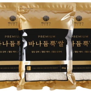 바나듐뿍쌀 바나듐쌀 효능 백년농가 4kg, 3개