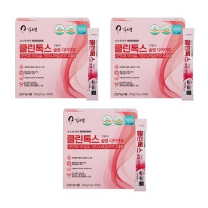 김소형원방 클린톡스 슬림 다이어트 억제 단기간 천연 보조 식욕 60포, 3개