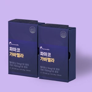 가바멜라 가바 750mg 식물성 멜라토닌 5mg 함유 비타민B 마그네슘 분말형 15포,2개
