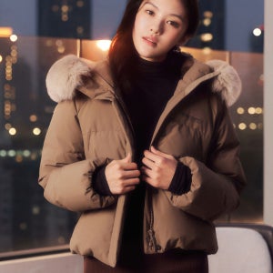 [디스커버리] 여성 켈리 구스다운 숏패딩 (D/BEIGE) DWDJ99056