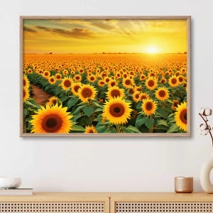 돈들어오는 황금 해바라기 014 A2 복을부르는 풍수 그림 현관 거실 인테리어액자