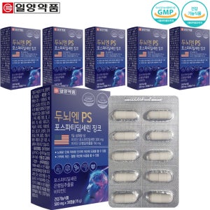 일양약품 두뇌엔 PS 포스파티딜세린 징코 은행잎 기억력 인지력 두뇌건강 30캡슐, 6개