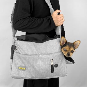 강아지 슬링백 애견 포대기 크로스백 산책 가방 감탄 사각, M (중국생산)