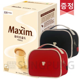 맥심 화이트골드 커피믹스 220T+큐브보냉백
