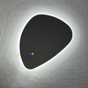 붙이는 led 욕실 거울 간접 조명 원형 스마트 미러 부착식 화장실 700mm