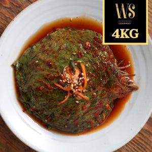 [그린이] 양념깻잎 4kg [ 대용량 업소용 깊은 감칠맛 깻잎무침 반찬 반찬류 ]