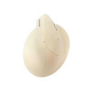 로이체 RX-750V 무선 무소음 버티컬 마우스 인체공학 멀티페어링 레몬아이보리
