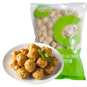 청정원 짜지않은 갈릭 미트볼 1kg (아이스박스 포함)