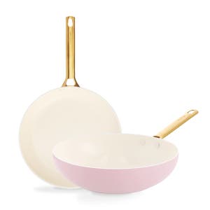 그린팬 파도바 궁중팬 세라믹 2종세트 프라이팬+웍 28cm, 블러쉬핑크