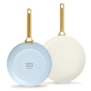 그린팬 파도바 세라믹 논스틱 코팅 프라이팬 2종세트 24+28cm, 파스텔블루