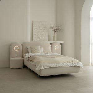 버킷츠 패브릭 80도 모션 베드 리클라이너 전동 침대 매트리스 슈브 S+S(S커플), 스카모샤또 진주 - Fog(아이보리)