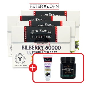 피터앤존 빌베리 60000mg 루테인 25mg 뉴질랜드 60캡슐, 4개