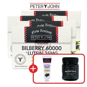 피터앤존 빌베리 60000mg 루테인 25mg 뉴질랜드 60캡슐, 4개