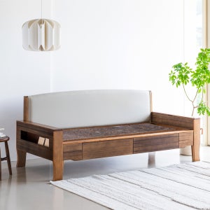 온다움 온열건강소파 멀티수납 브라운팔보석+리프트테이블구성 SM