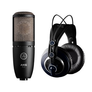 AKG P220 콘덴서 마이크 + K240 MK2 헤드폰 레코딩 1인방송 세트