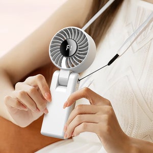 쿨링원 5단 BLDC 폴딩 휴대용 선풍기 넥 미니 손풍기