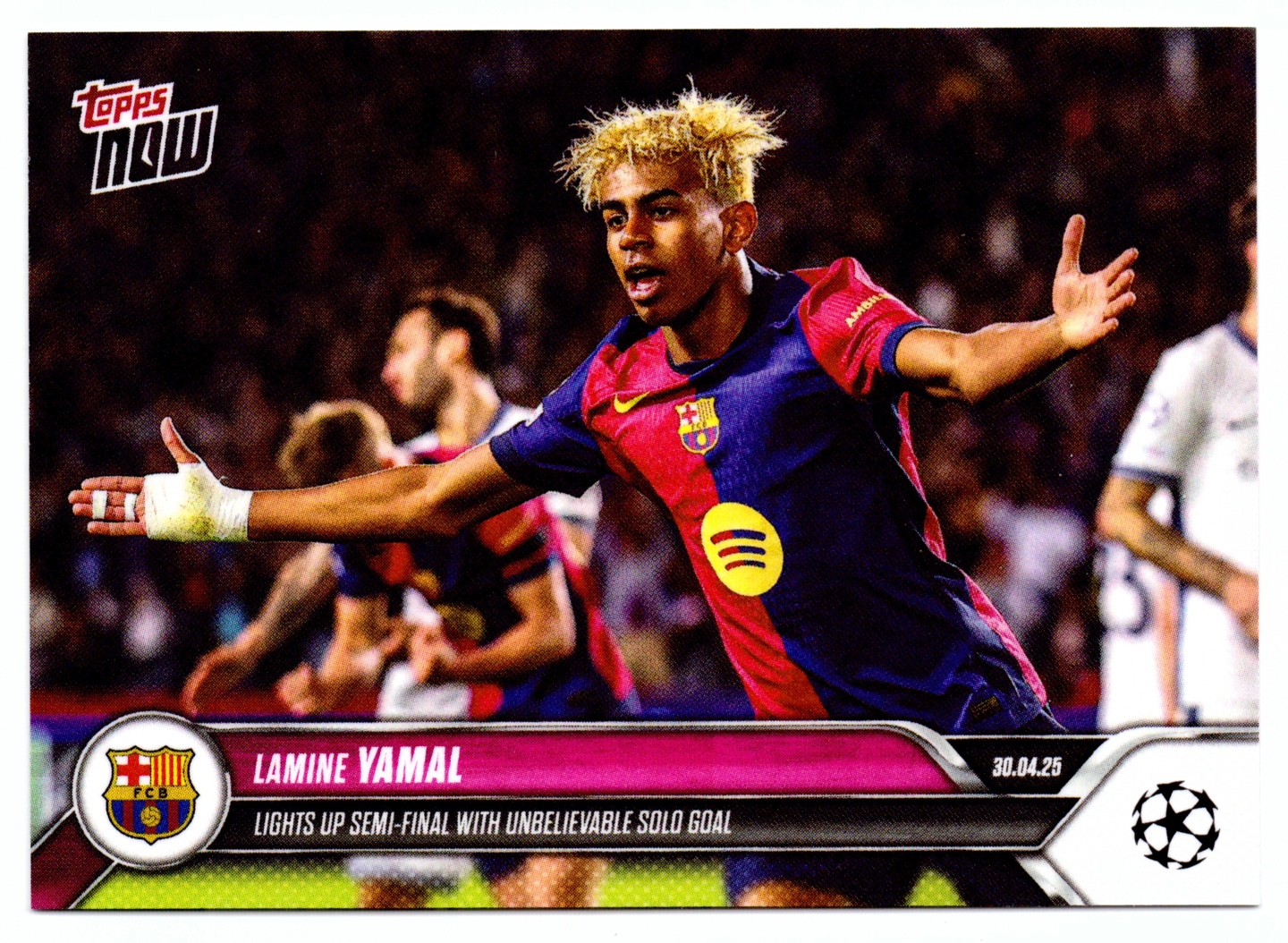 2024-25 TOPPS NOW UCL - Lamine Yamal Card No.148 탑스나우 라민 야말