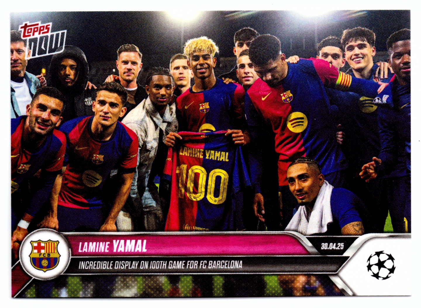 2024-25 TOPPS NOW UCL - Lamine Yamal Card No.149 탑스나우 라민 야말