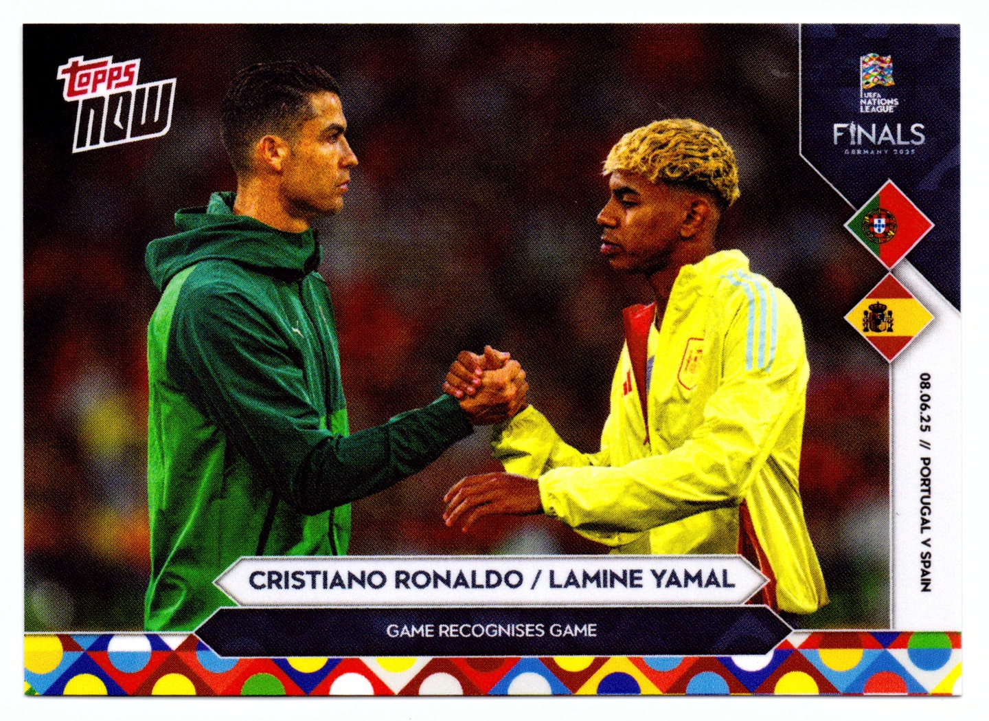 2025 Topps NOW UEFA Nations League - Cristiano Ronaldo&Lamine Yamal Card No.8 탑스나우 크리스티아노 호날도 라민 야말