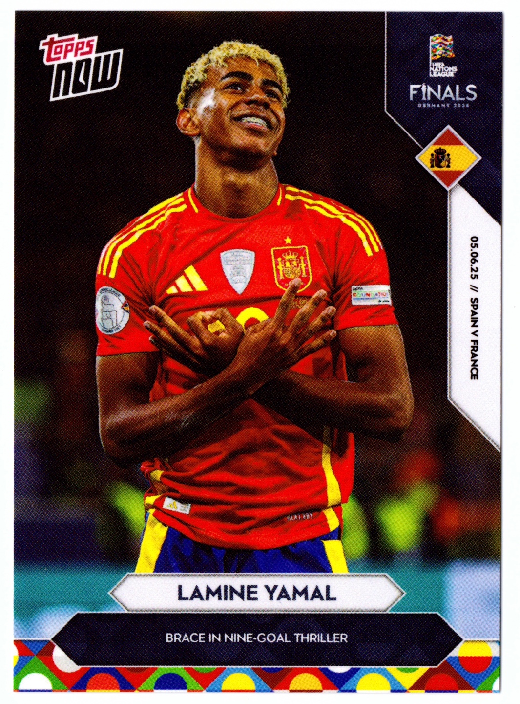 2025 Topps NOW UEFA Nations League - Lamine Yamal Card No.2 탑스나우 라민 야말