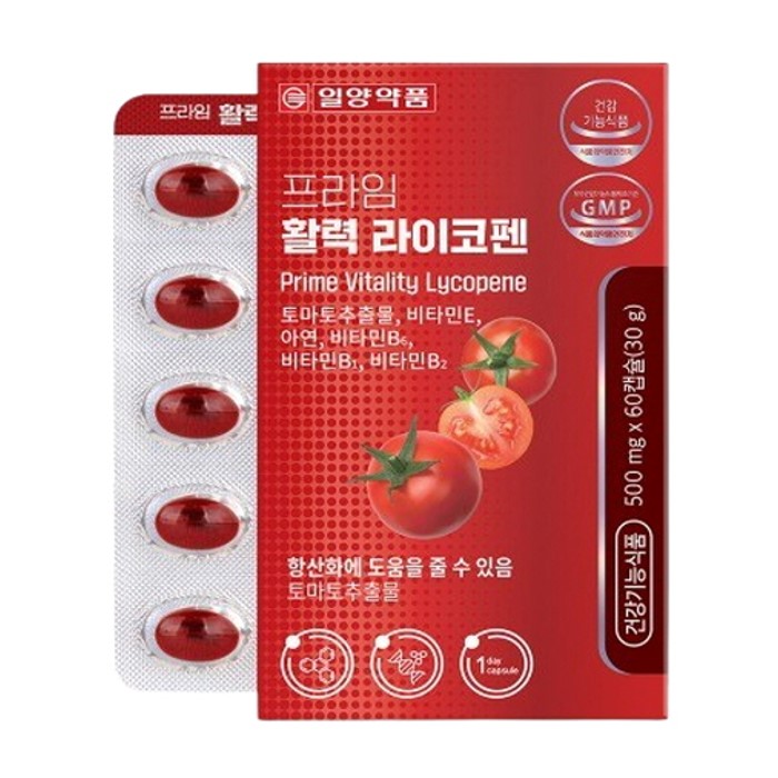 <b>프라임</b> 활력 라이코펜 <b>비타민E</b> 항산화건강 비타민B 60캡슐