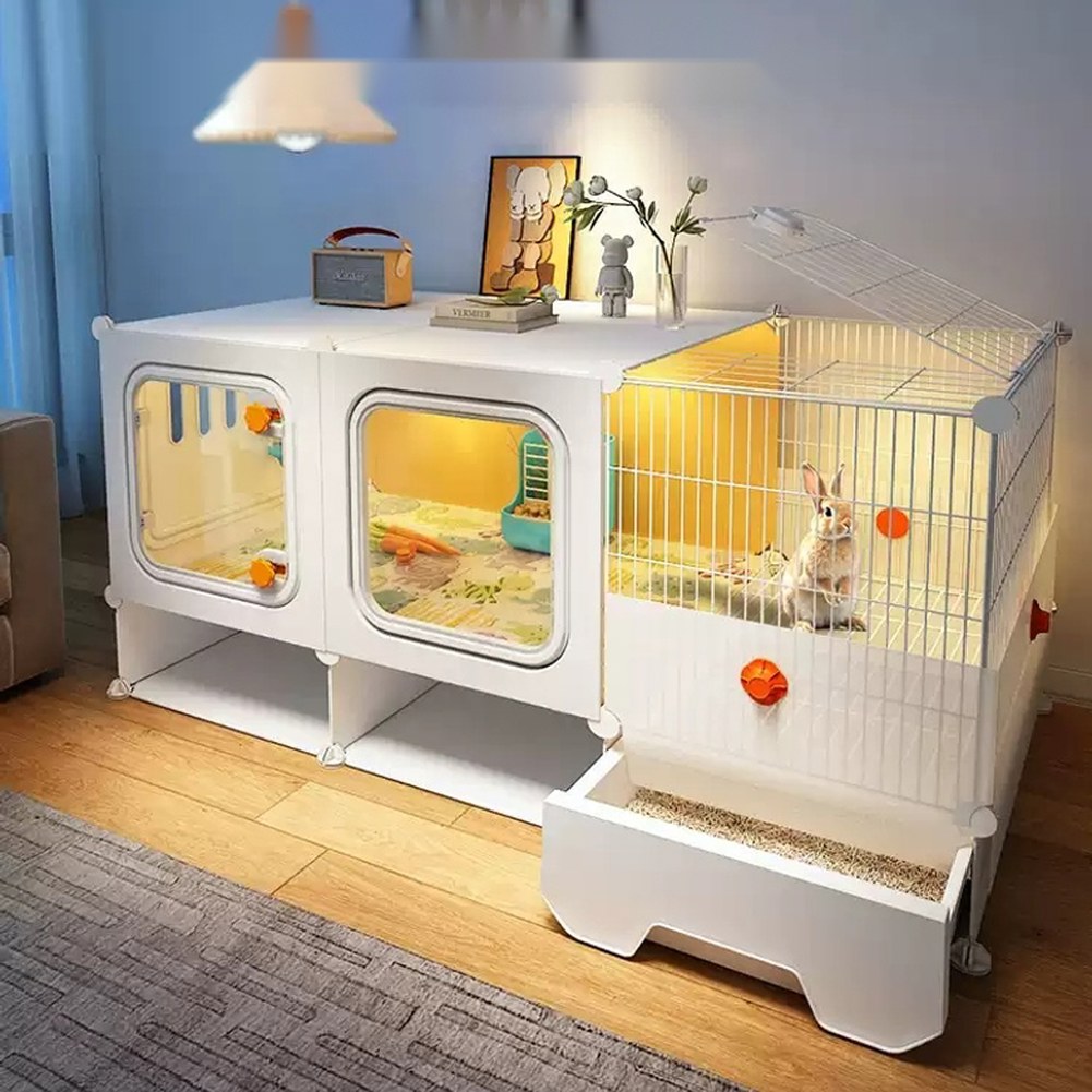 토끼장 대형 분리 서랍 건초 작은 2칸 코너 대형토끼집 사육가 고양잉 실내 상자 닭장