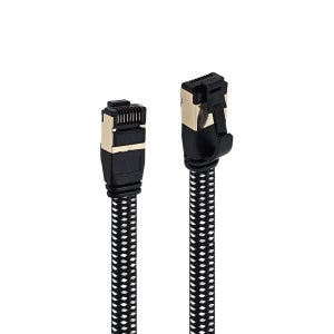 Lanstar CAT.8 FTP 40Gbps 평면 랜 케이블 코튼메쉬형 5m, 1개