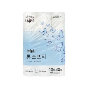 케이에이치커머스 나무야나무야 롱 소프티 40m 2겹 30롤x1팩