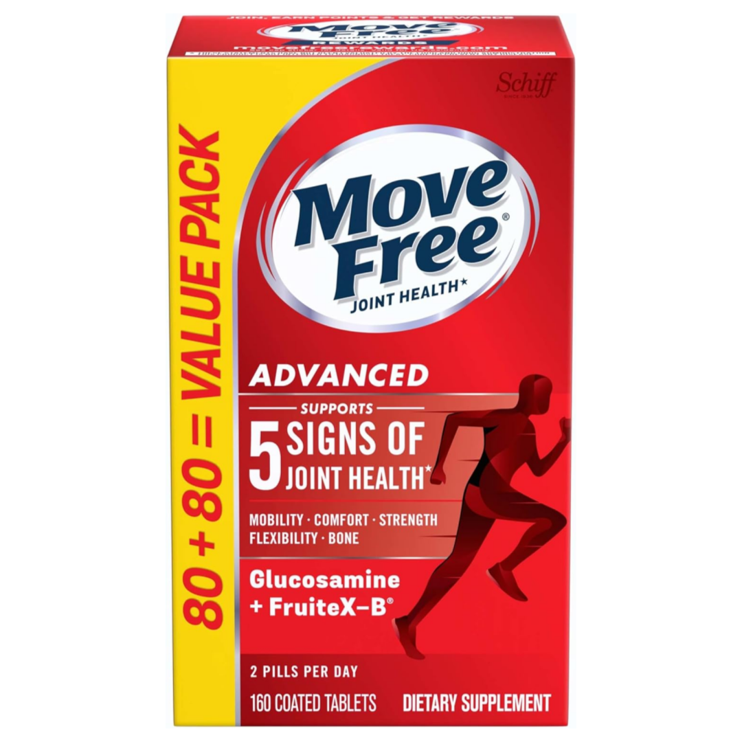 무브프리 <b>어드밴스드</b> <b>글루코사민 콘드로이틴</b> 유연성 뼈 강화 160정