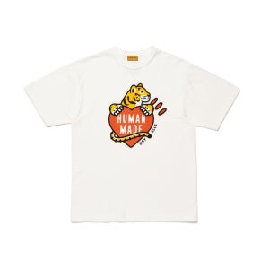 휴먼메이드 반팔티 호랑이 그래픽 티셔츠 화이트 HM30TE007