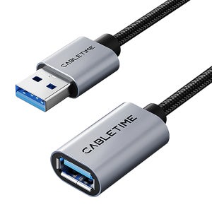 케이블타임 USB3.0 M to F 연장 케이블 연장선 CA17 1m, 1개
