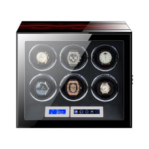 워치와인더 시계 회전 오토매틱 보관함 정리함 관리 수납 시계케이스 키잠금 4개 탄소섬유