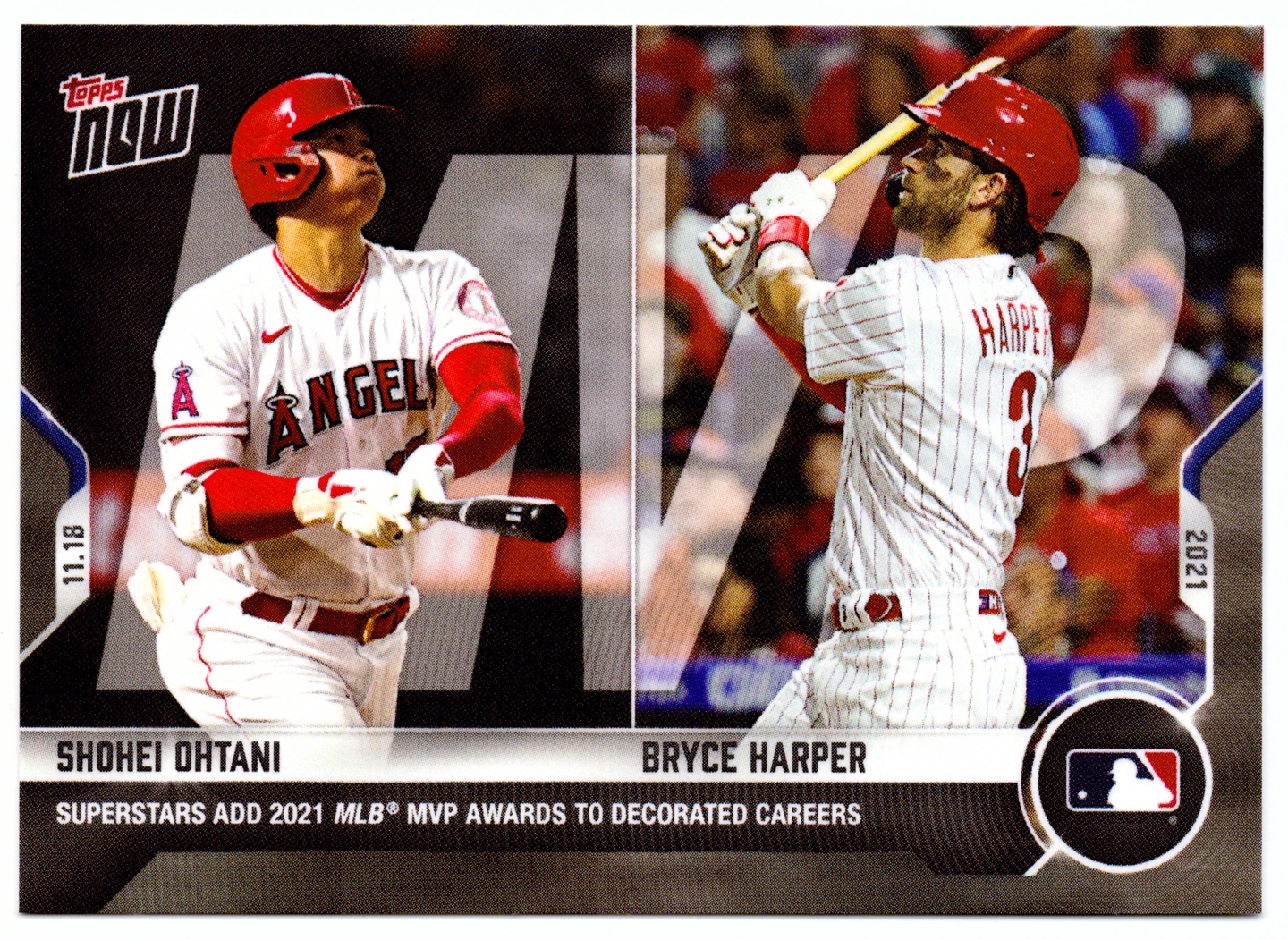 2021 Topps NOW MLB - Shohei Ohtani / Bryce Harper Card No.OS-42 탑스나우 쇼헤이 오타니 브라이스 하퍼