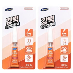 포맥스 접착제 우드락 폼보드 스티로폼 석고 다용도 순간 강력 본드 3g 2개