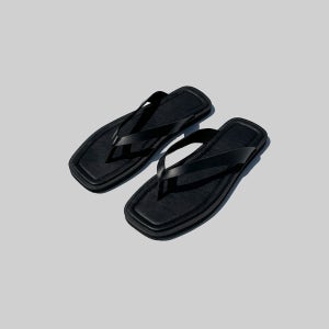 남자 쪼리 가죽 스퀘어토 베이직 쪼리 슬리퍼