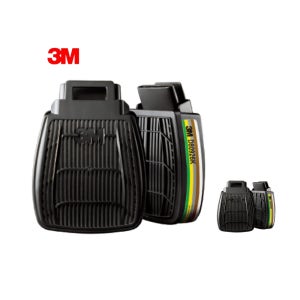 3M FF800 HF800용 교체용 방독필터 D80926K 2개입 반면형면체 전면형면체용