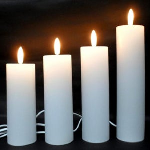 흔들림 전기초 충전식 LED 흔들리는 촛불 인테리어 장식 캔들