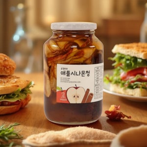 사과청 과일차 사과계피청 애플 시나몬티 수제청, 900g, 1개