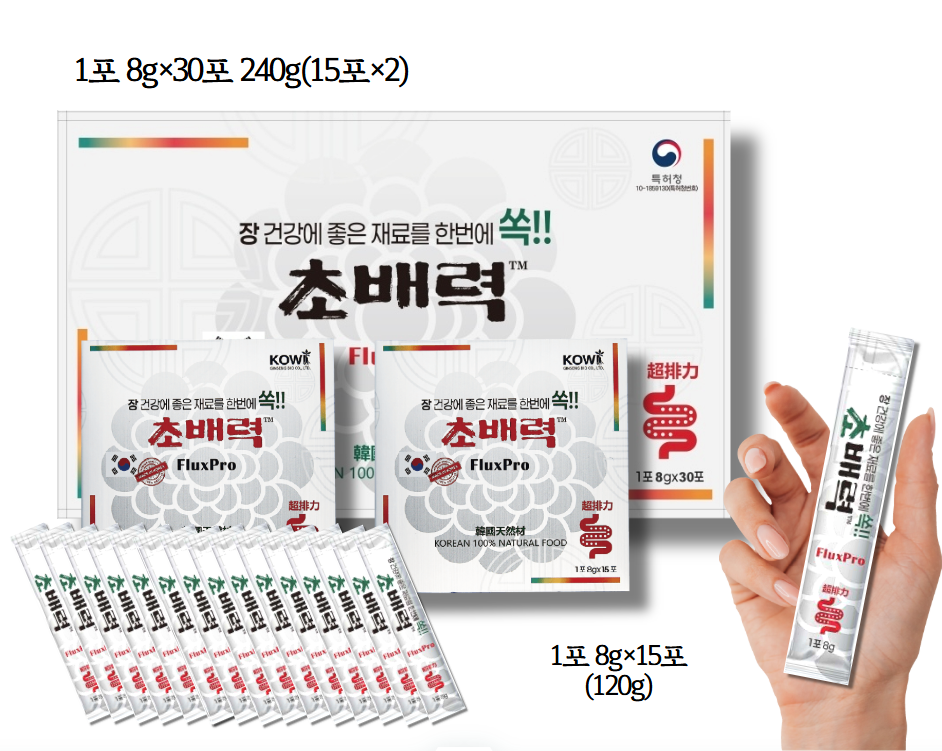 초배력 Flux Pro 변비해소 숙변제거 차전자피, 산삼배양근 첨가