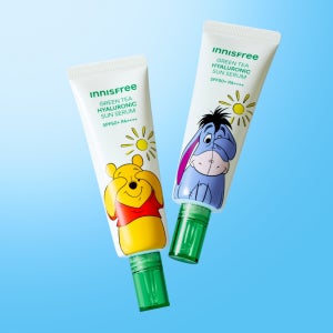 이니스프리 그린티 히알루론산 진정 수분 선세럼 SPF50+ PA4+ 50mL 2개 세트 곰돌이 푸 에디션