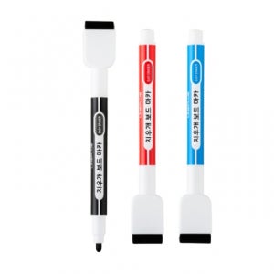 라인플러스 세필 지우개 부착 보드마카 1타 12자루