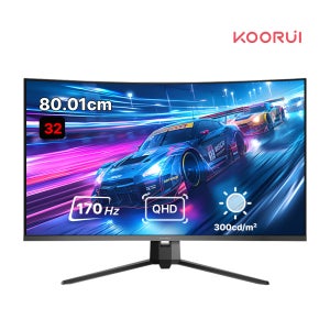 쿠루이 QHD 170Hz 커브드 게이밍 모니터 80.01CM G3221SC무결점 1ms 1500R 슬림베젤 조준선 지원