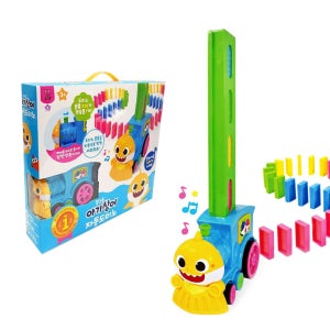핑크퐁 아기상어 자동 도미노 320PCS 기차 멜로디 장난감 계단 스사터 구성품 구성